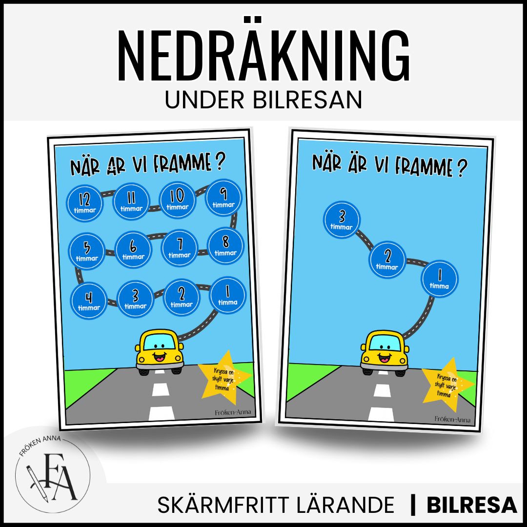 När är vi framme? – Nedräkning under bilresan