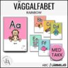 Väggalfabet med TAKK (tecken som stöd) | Rainbow