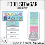 Födelsedagsdisplay / Födelsedagar | Rainbow