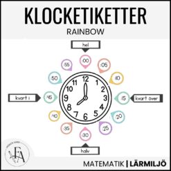 Klocketiketter | Rainbow