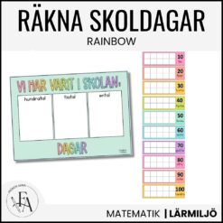Räkna 100 / 200 / 300 skoldagar | Rainbow