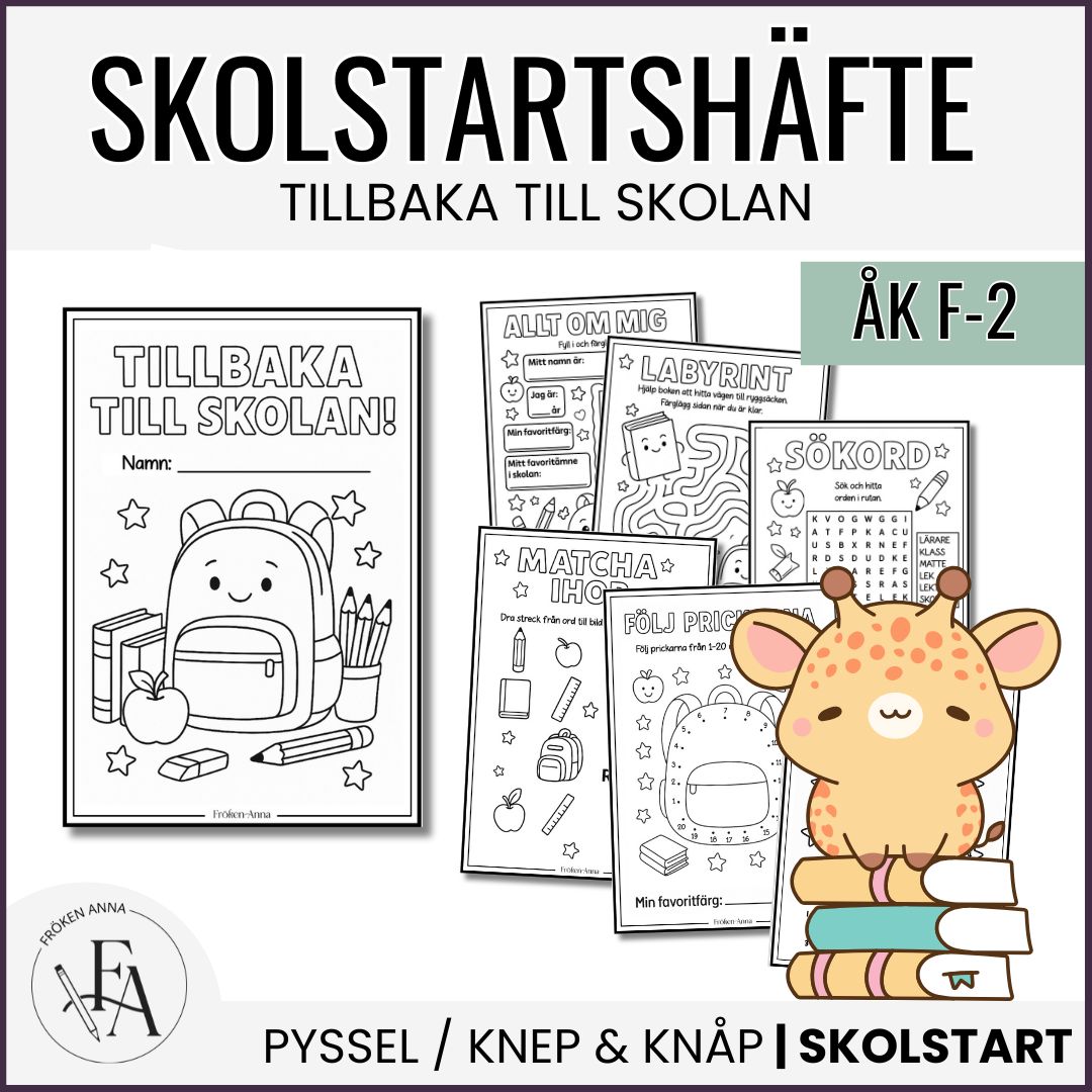 Skolstartshäfte åk F-2