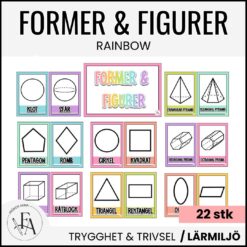 Posters - Geometriska former och figurer 2D & 3D | Rainbow