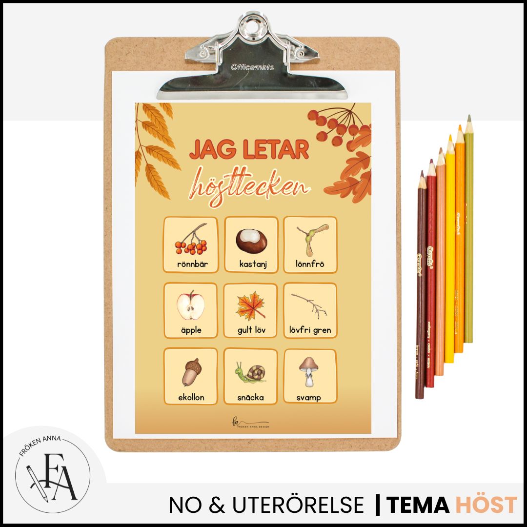 Jag letar hösttecken | Höstbingo