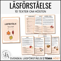 Läsförståelse 10 texter | Tema höst