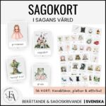 Sagorkort: I sagans värld | 56 kort, berättelseplan & skrivblad