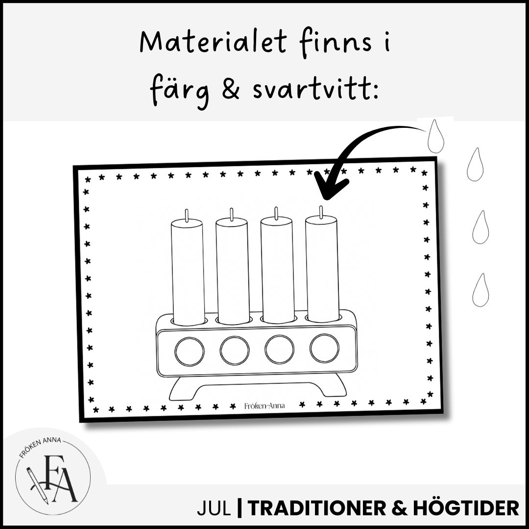 Adventsljusstake – Pyssel i färg & svartvit