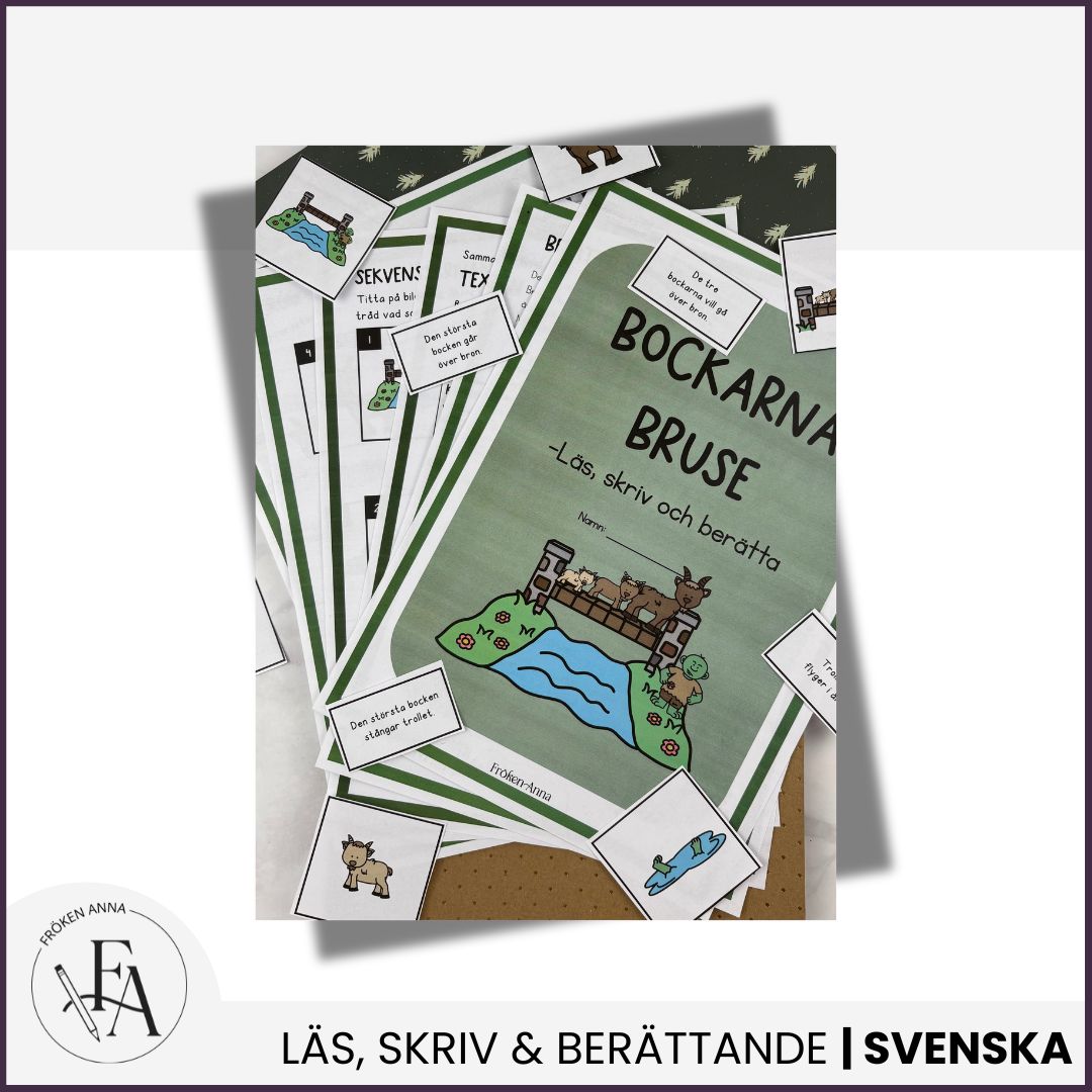 Bockarna Bruse | Arbetshäfte: Läs, skriv och berätta
