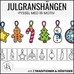Julgranshängen – Pyssel med 16 motiv