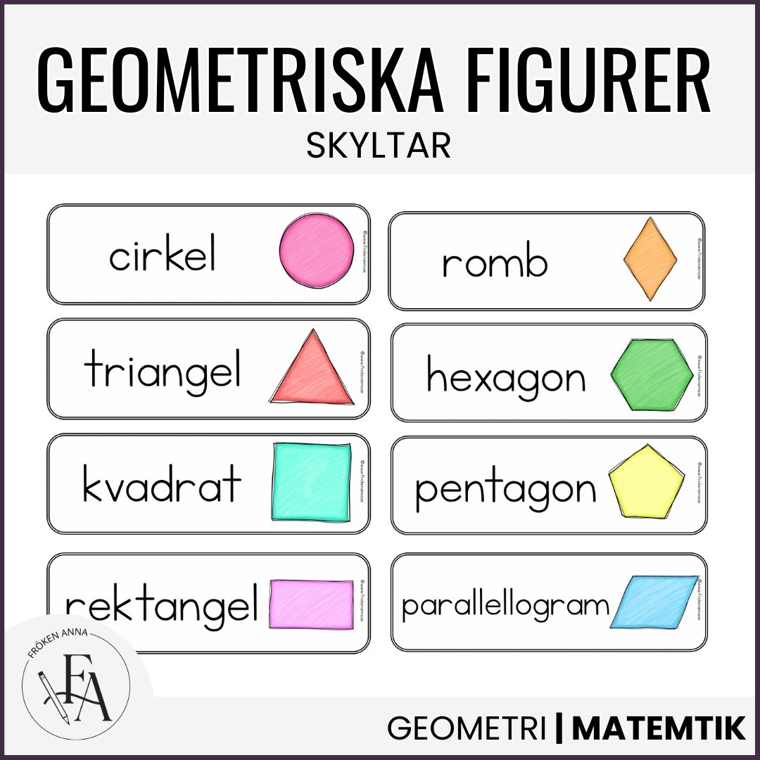 Posters - Geometriska former och figurer 2D