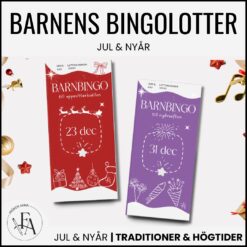 Barnens bingolotter – Jul & Nyår (paket)