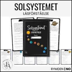 Läsförståelse Rymden | Solsystemet (tecknade bilder)