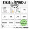 Paket: Målarbilder alla månader | Växande paket