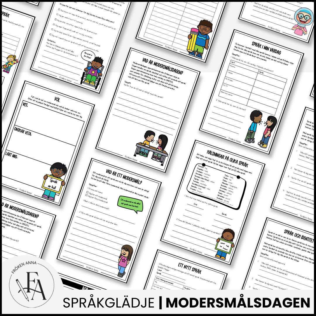 Modersmålsdagen 21/2 | Arbetshäfte - lite svårare