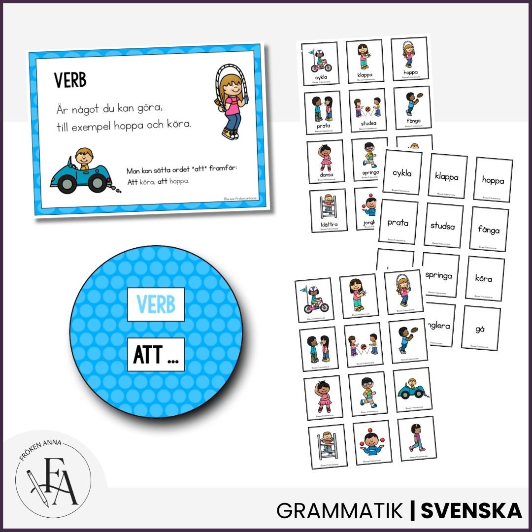 PAKET: Ordklasserna (Arbetshäften + sorteringskort