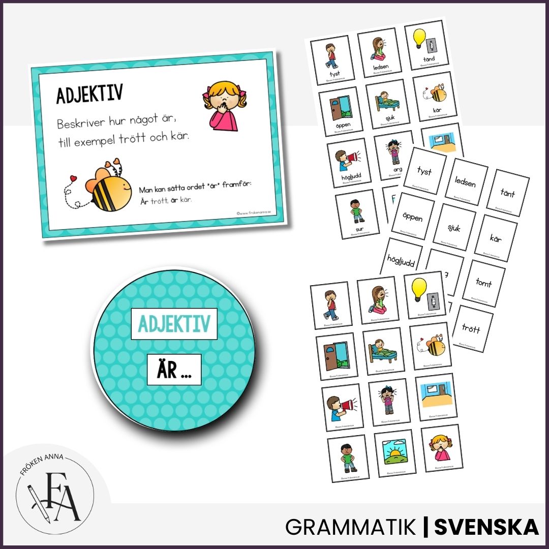 PAKET: Ordklasserna (Arbetshäften + sorteringskort