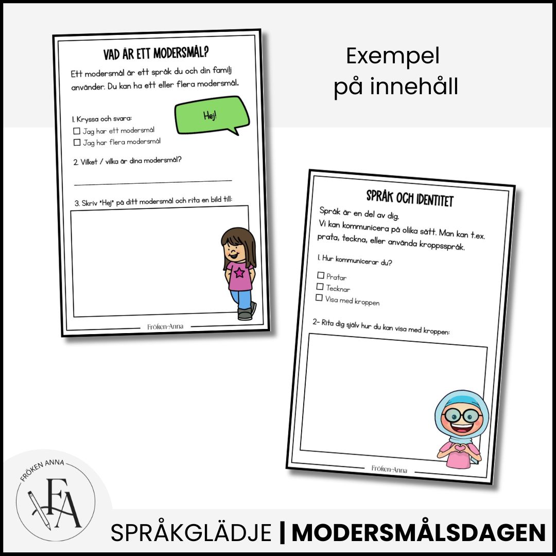 Modersmålsdagen 21/2 | Arbetshäfte - lite lättare