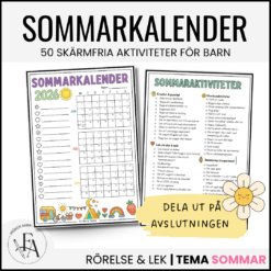 Sommarkalender 2026 – 50 skärmfria aktiviteter