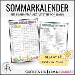 Sommarkalender 2026 – 50 skärmfria aktiviteter