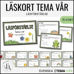 Läskort / Läsförståelsekort | Tema vår