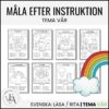 Måla efter instruktion - tema vår
