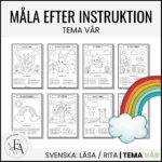 Måla efter instruktion - tema vår