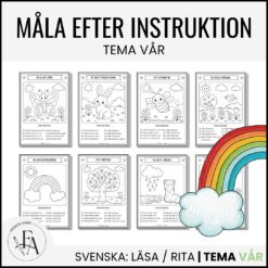 Måla efter instruktion - tema vår